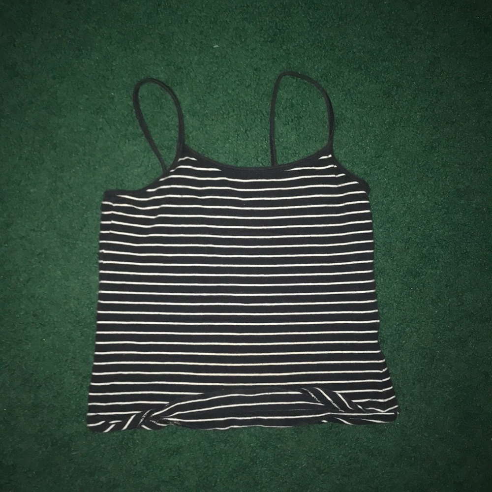 black and white striped tanktop